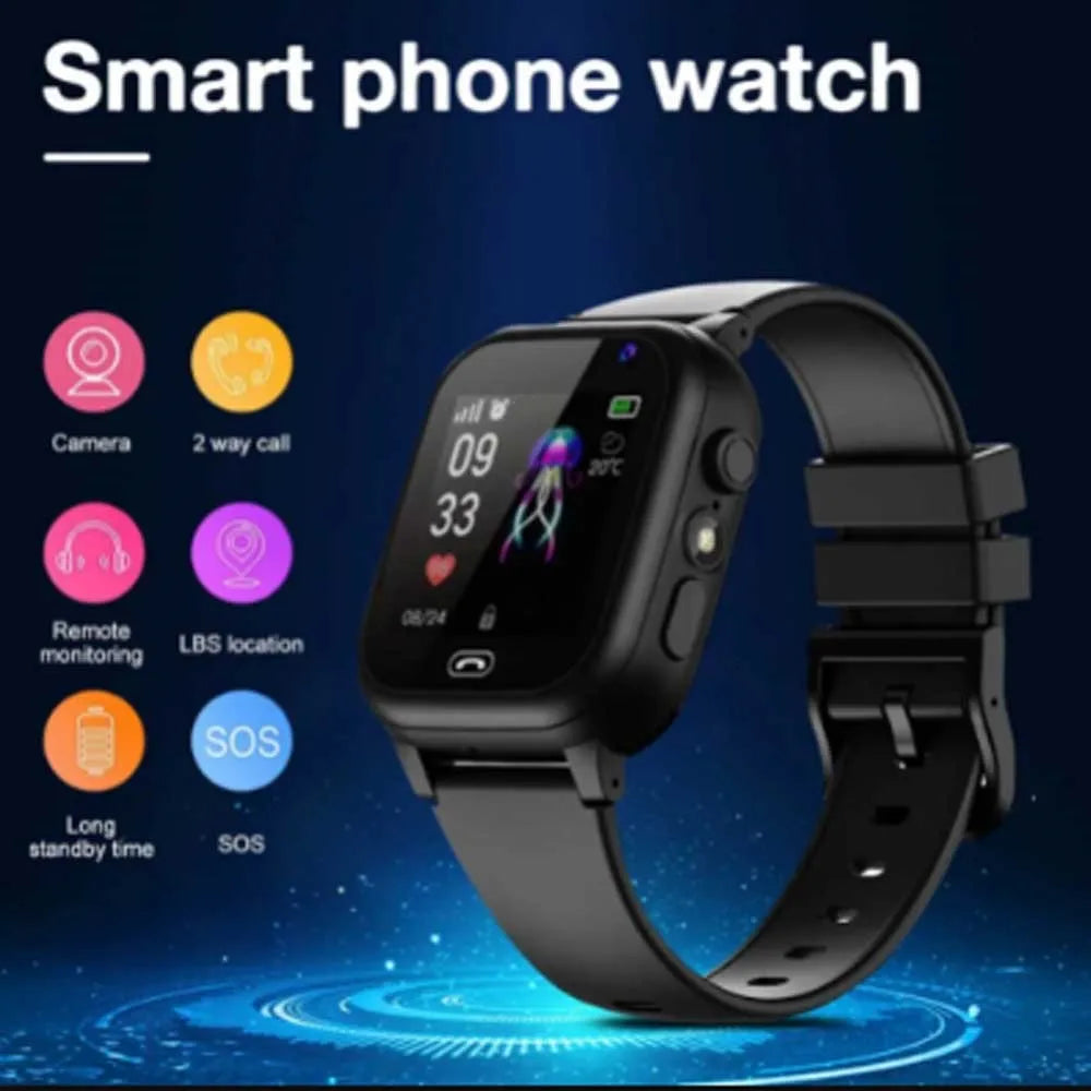 Kids Smart Watch SOS LBS Location Sim Card Call Child SmartWatch Camera IP65 Waterproof Watch Phone For Boys Girls Present Gift