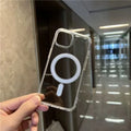 Strong Magnetic Magsafe Case For iPhone 16e 16 15 14 13 12 11 Pro Max Plus Mini Hybrid Hard Clear Silicone Back Shell Cover